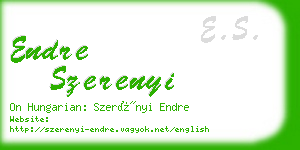 endre szerenyi business card
